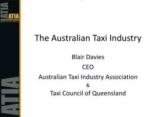 The Australian Taxi Industry