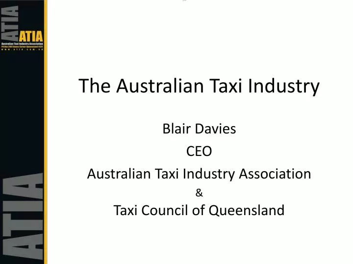 the australian taxi industry