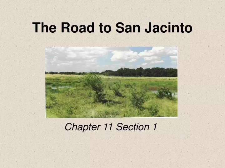 the road to san jacinto