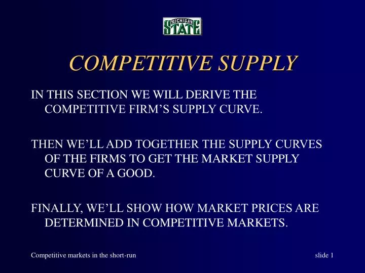 competitive supply