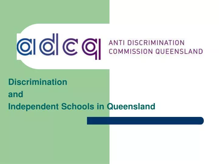 discrimination and independent schools in queensland