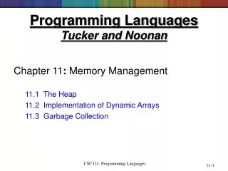 Programming Languages Tucker and Noonan