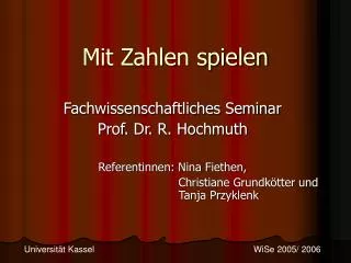 mit zahlen spielen