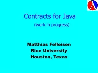 Contracts for Java (work in progress)