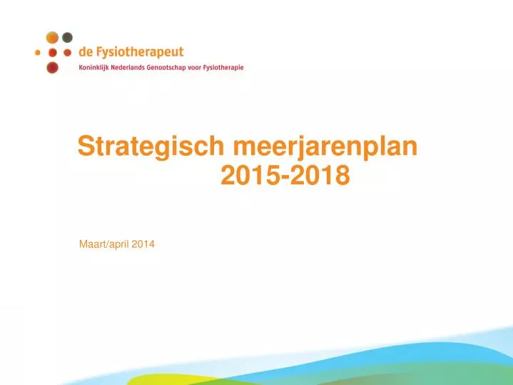 strategisch meerjarenplan 2015 2018