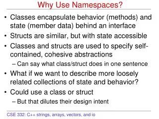 Why Use Namespaces?