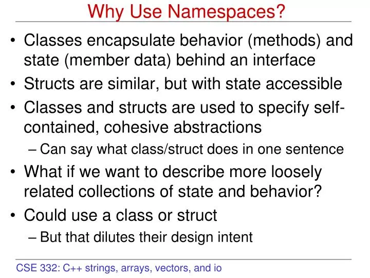 why use namespaces
