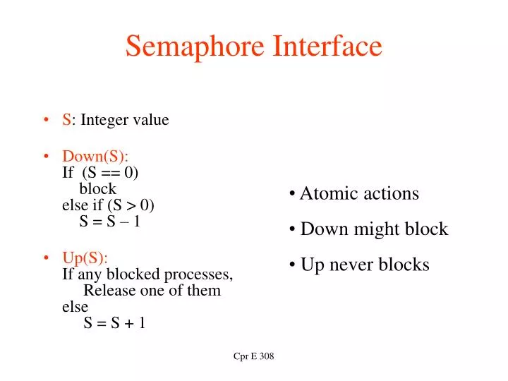 semaphore interface