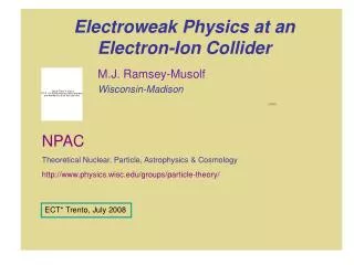 Electroweak Physics at an Electron-Ion Collider