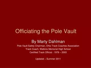 Officiating the Pole Vault