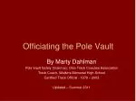 Officiating the Pole Vault - slide 1