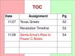 TOC - slide 1