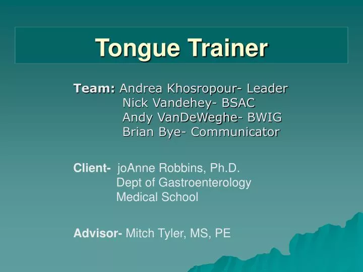 tongue trainer