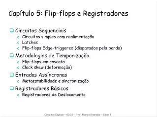 cap tulo 5 flip flops e registradores
