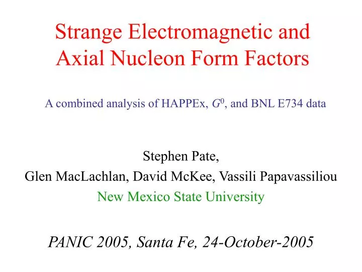 strange electromagnetic and axial nucleon form factors