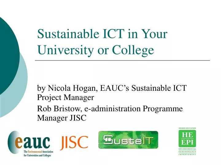 sustainable ict in your university or college