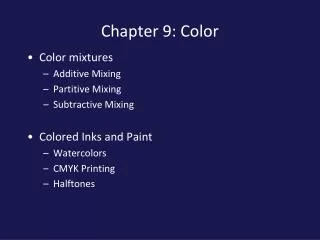 Chapter 9: Color