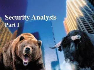 Security Analysis Part I
