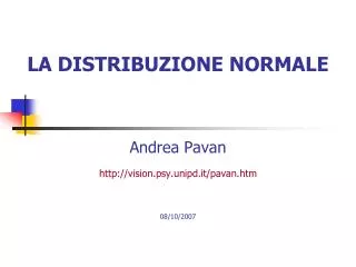 la distribuzione normale