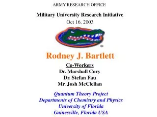 ARMY RESEARCH OFFICE Military University Research Initiative Oct 16, 2003