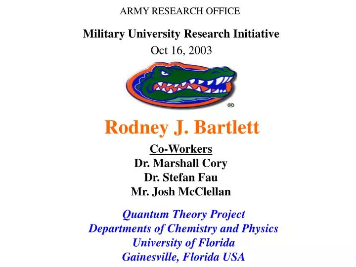 army research office military university research initiative oct 16 2003