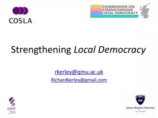Strengthening Local Democracy