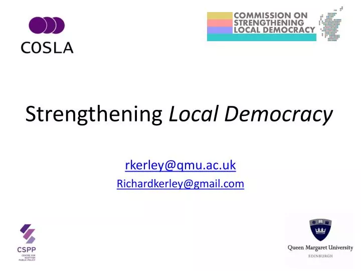 strengthening local democracy