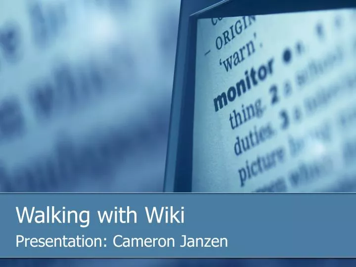 walking with wiki