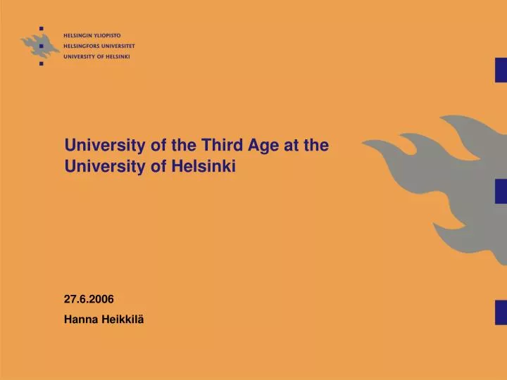 university of the third age at the university of helsinki