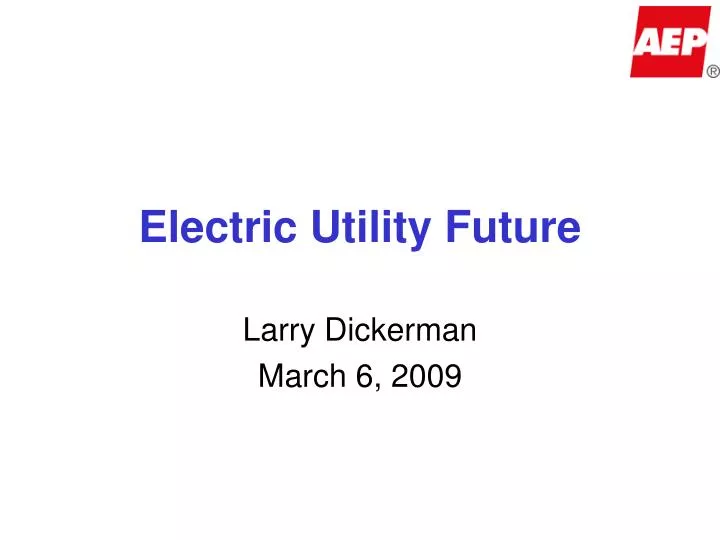 electric utility future
