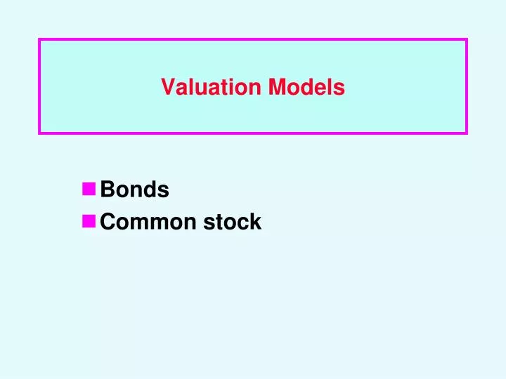 valuation models