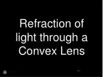 Refraction of light through a Convex Lens