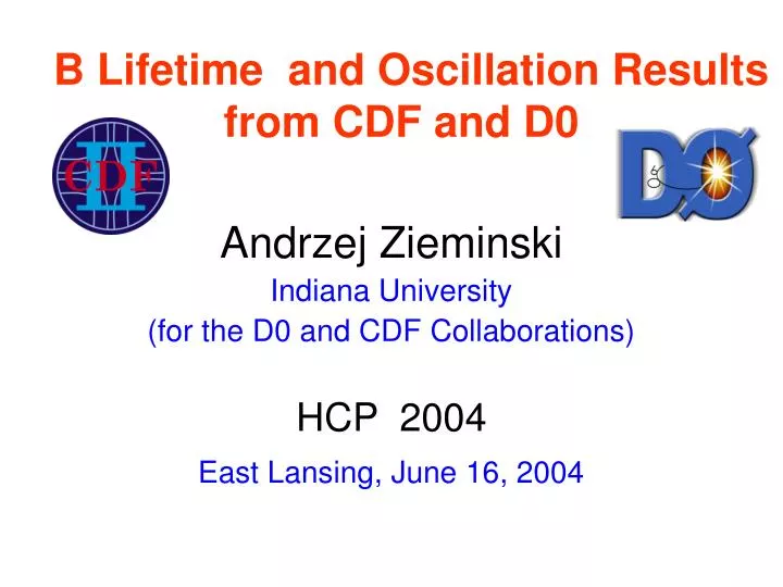 b lifetime and oscillation results from cdf and d0