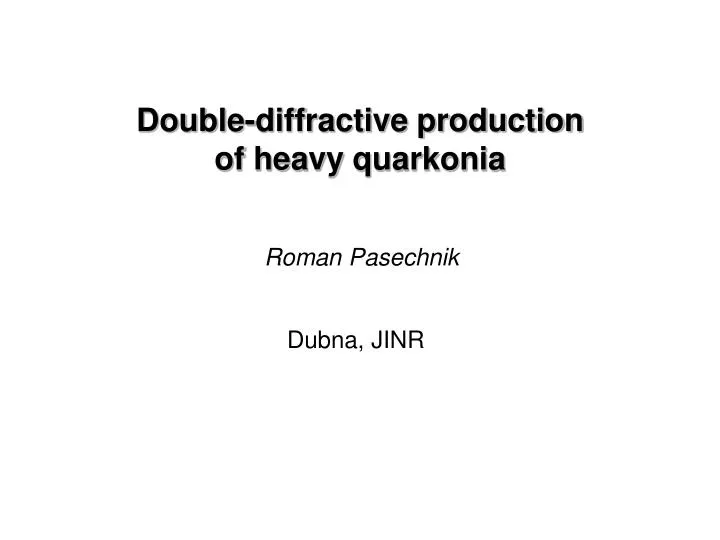 double diffractive production of heavy quarkonia