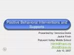 PPT - Positive Behavioral Interventions And Supports PowerPoint ...