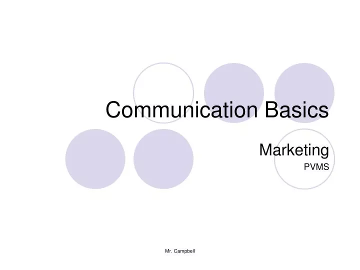 communication basics