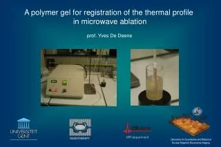 A polymer gel for registration of the thermal profile in microwave ablation