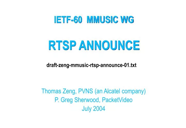 rtsp announce