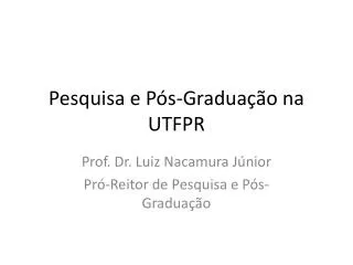 pesquisa e p s gradua o na utfpr