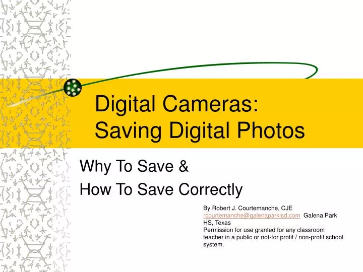 digital cameras saving digital photos