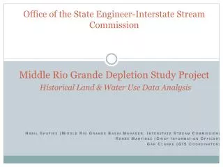 Nabil Shafike (Middle Rio Grande Basin Manager, Interstate Stream Commission)