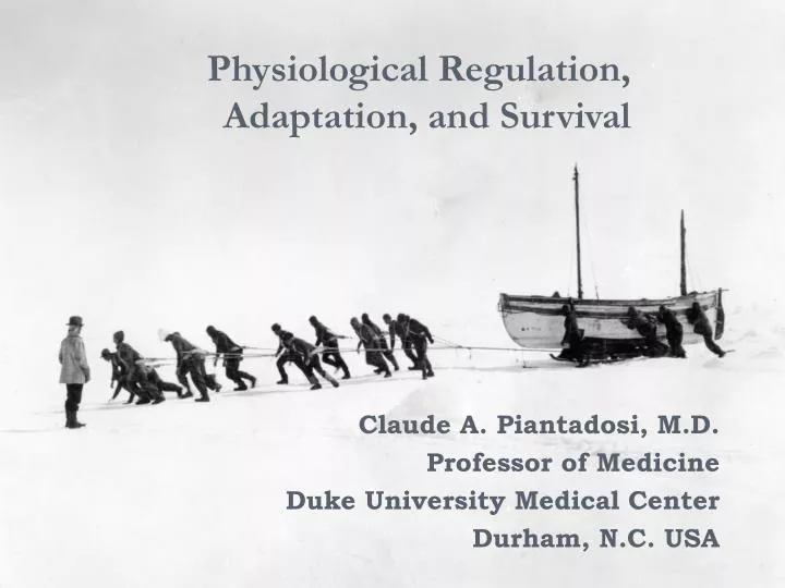 physiological regulation adaptation and survival
