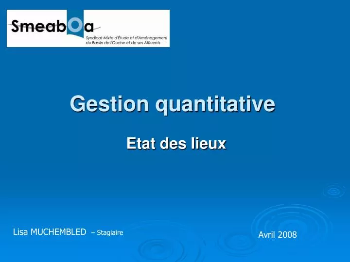 gestion quantitative