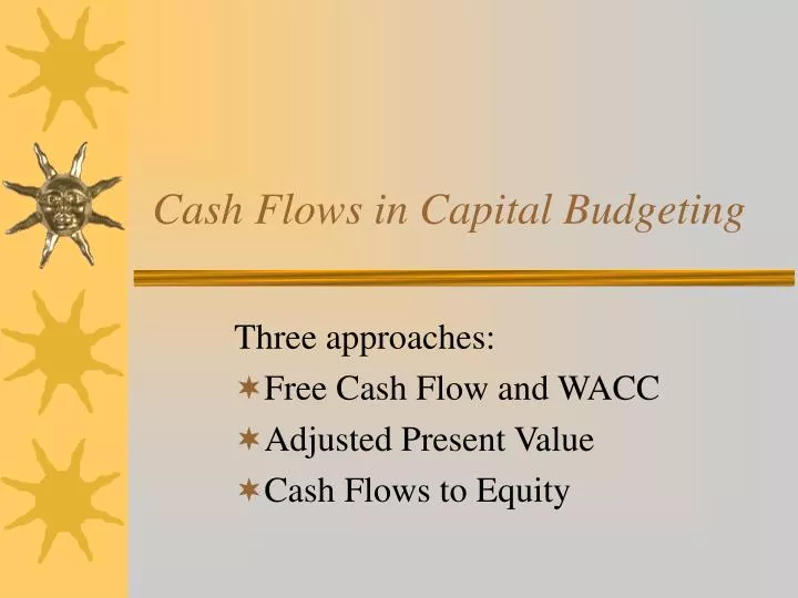 cash flows in capital budgeting