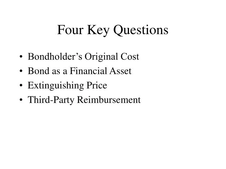 four key questions