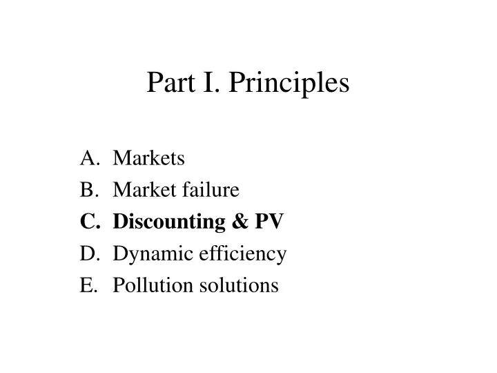 part i principles