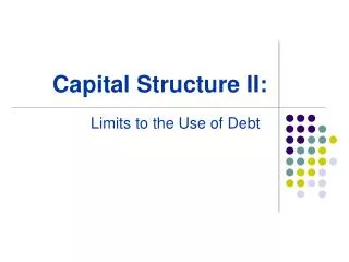 capital structure ii