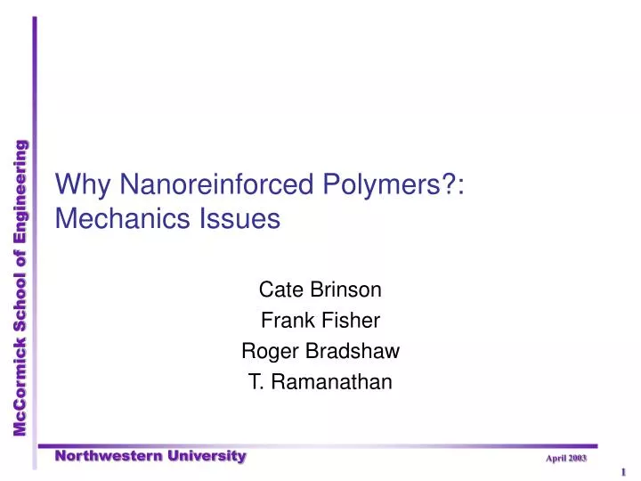 why nanoreinforced polymers mechanics issues