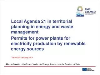Local Agenda 21 in territorial planning in energy and waste management