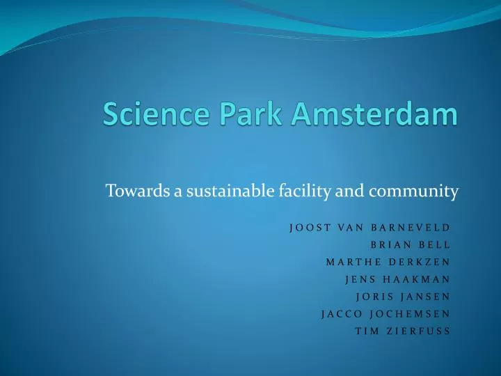 science park amsterdam